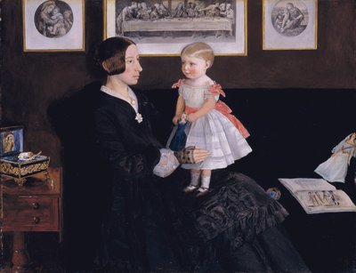 Mrs. James Wyatt Jr and Her Daughter Sarah by John Everett Millais